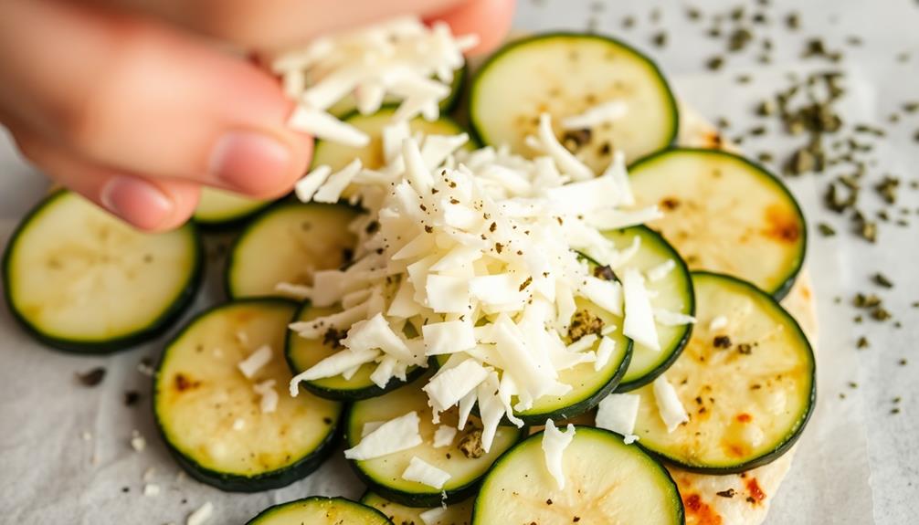 add cheese and toppings