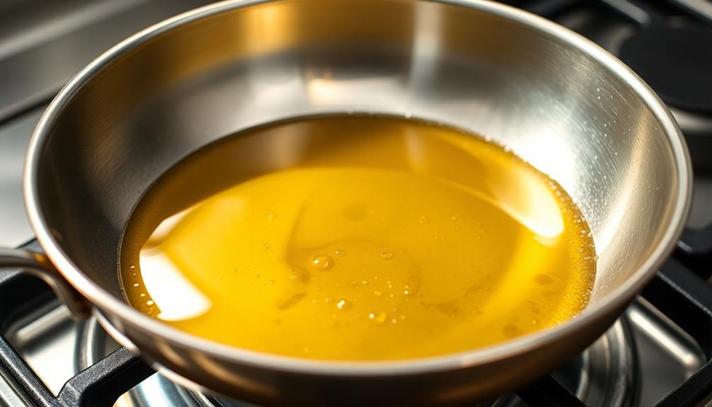 add oil to pan