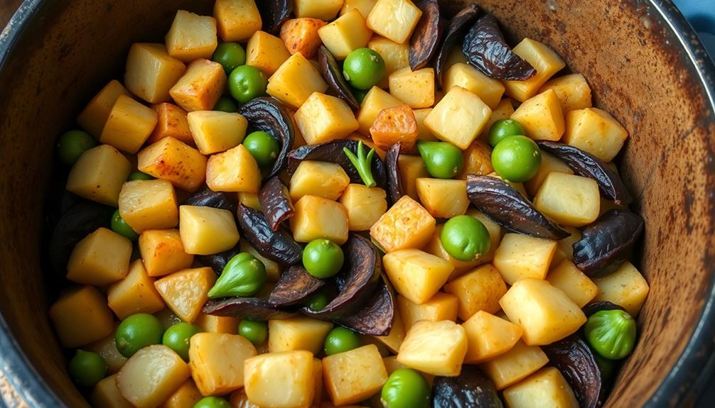 add potatoes to dish