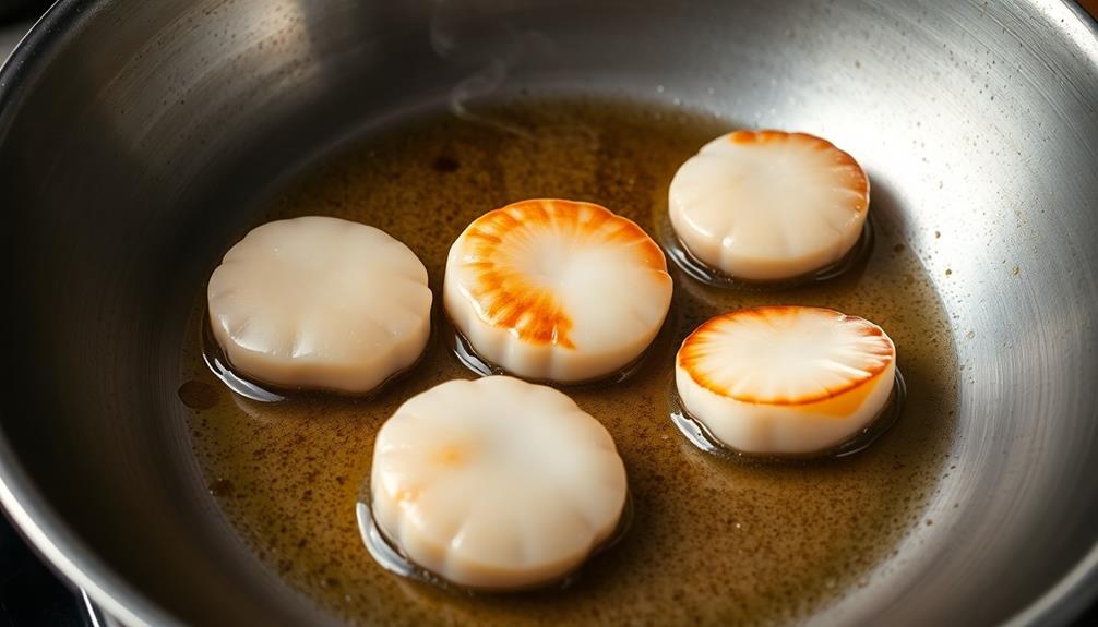 add scallops to skillet