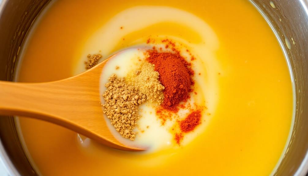 add spices coconut milk