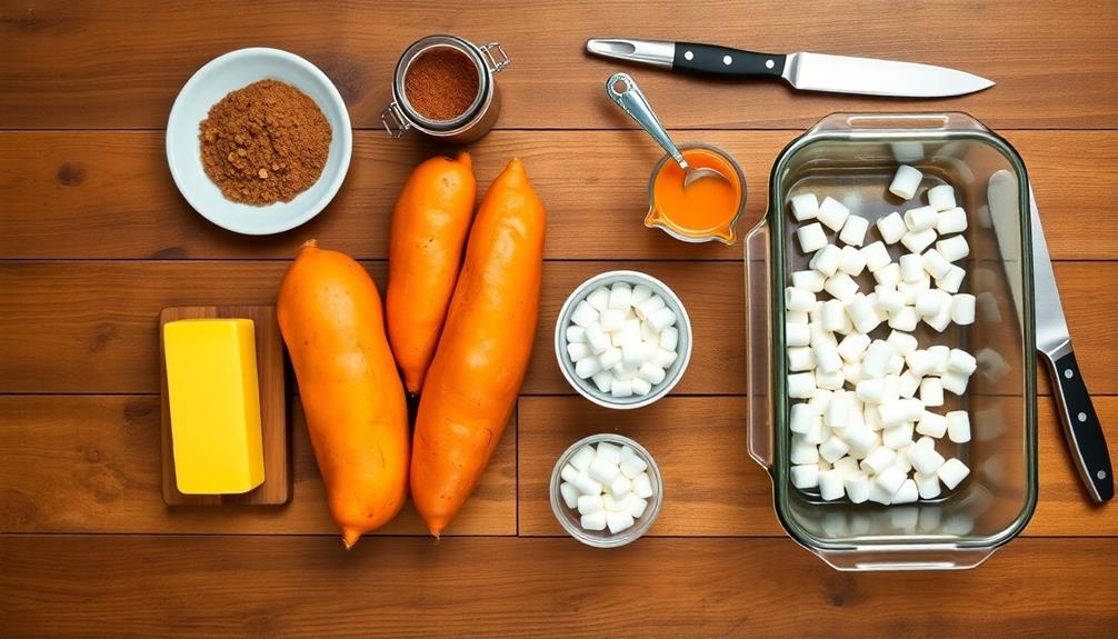 arrange yams in dish