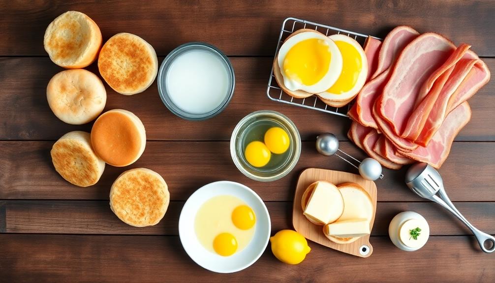 assemble muffin ingredients together
