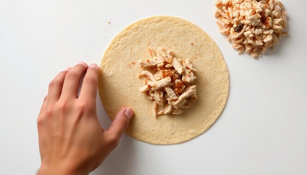 assemble the enchiladas carefully
