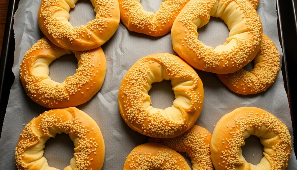 bake sesame coated rings
