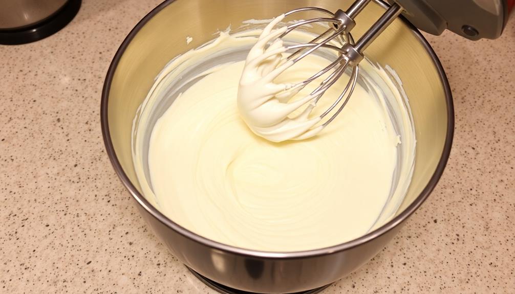 beat cream cheese mixture