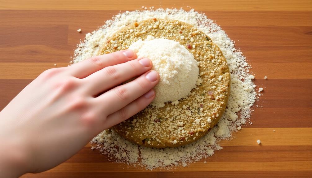 bind patties with breadcrumbs