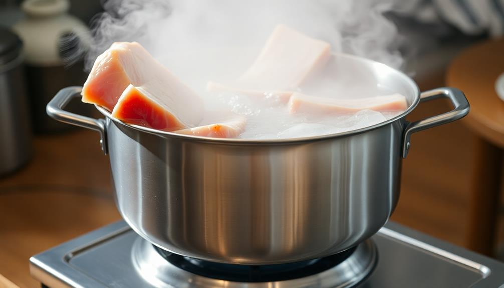 blanch pork belly boiling