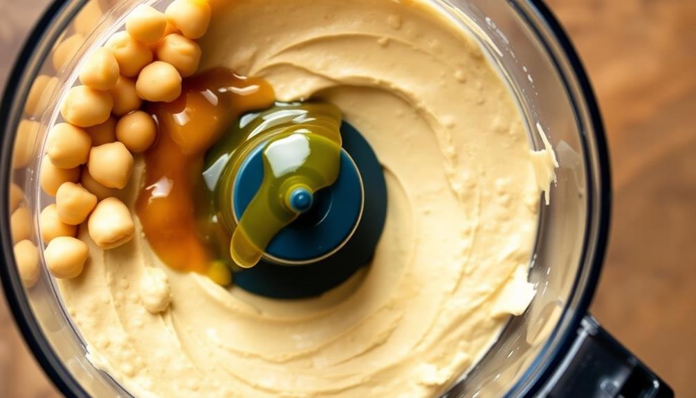 blend chickpeas with oil