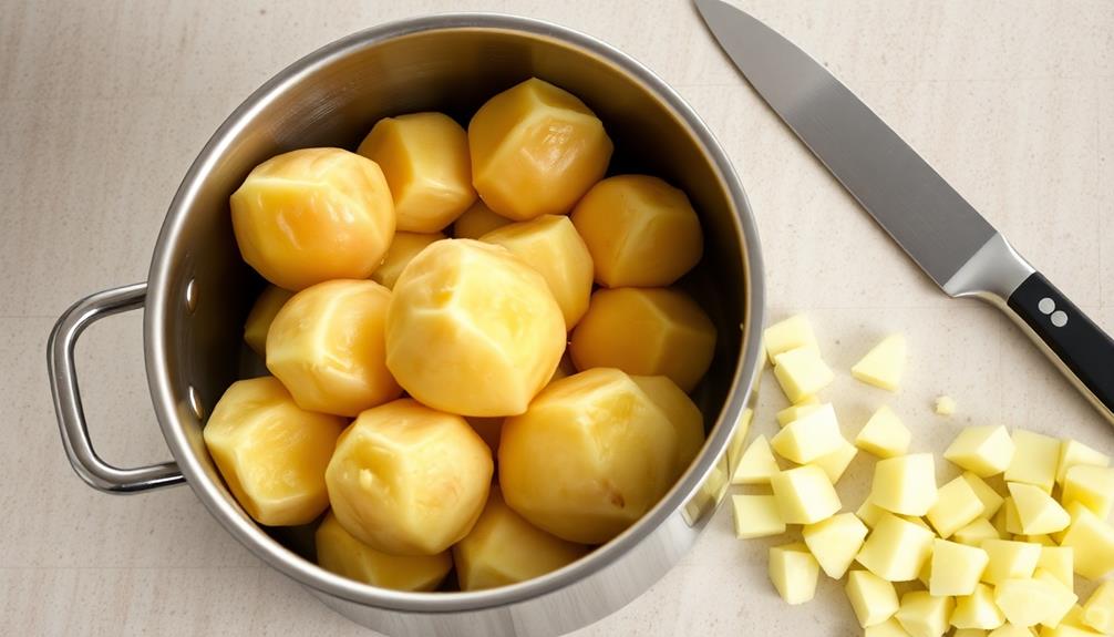 boil and peel potatoes