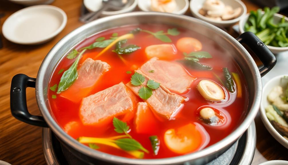 boil ingredients in broth