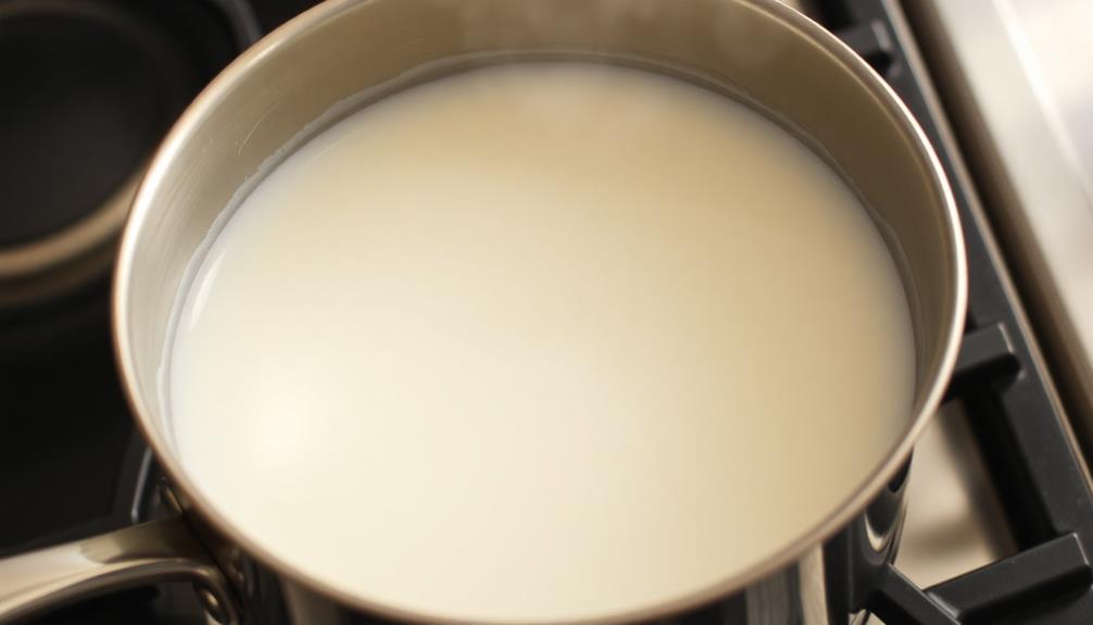 boil milk until curdles