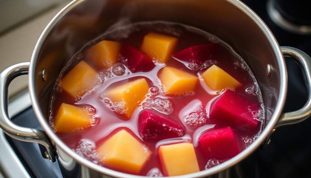boil potatoes and beets