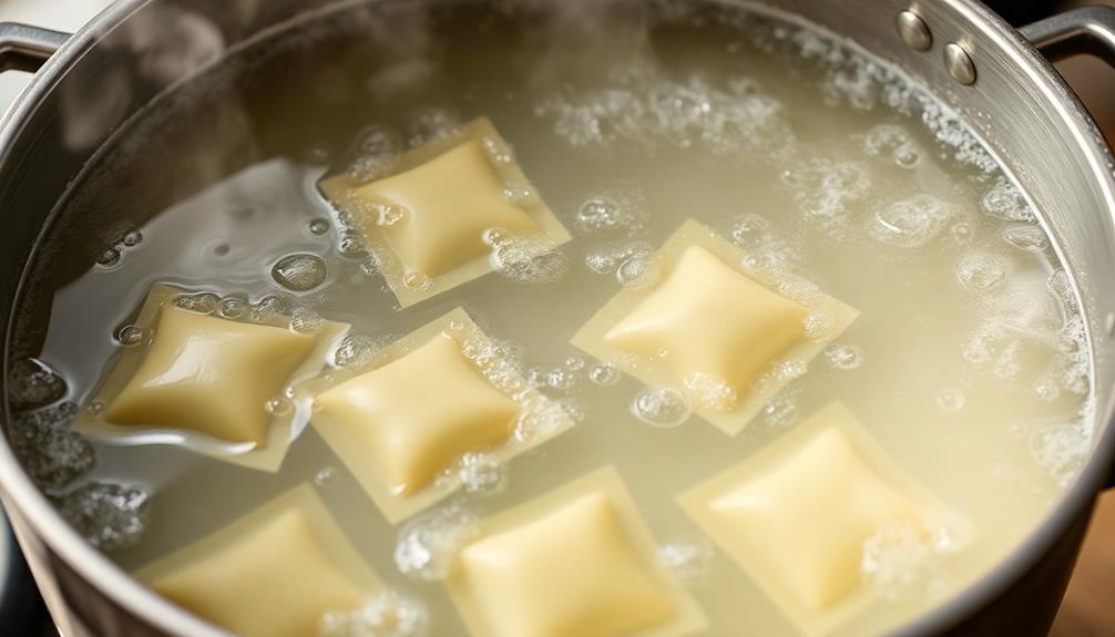 boil ravioli in water