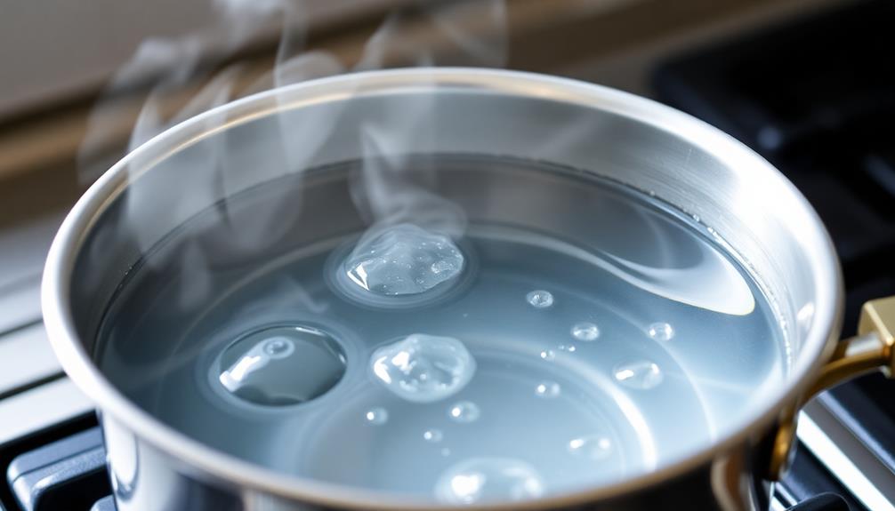 boil water until bubbling