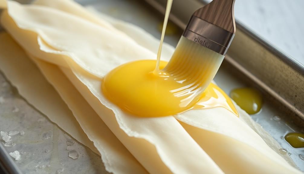 brush phyllo with butter