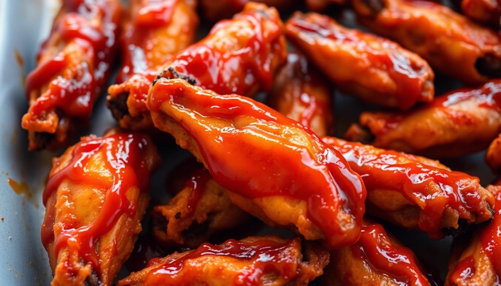 brush wings with sauce