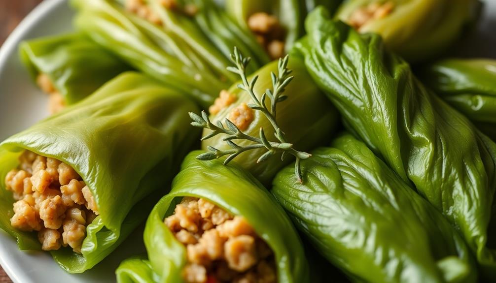 buckwheat stuffed cabbage dish