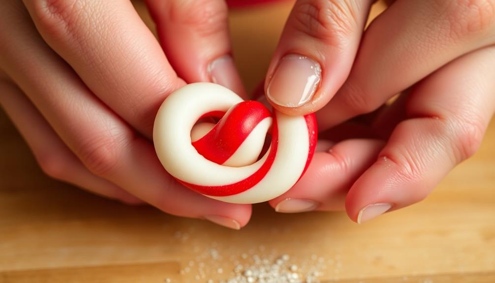 candy cane shaping process