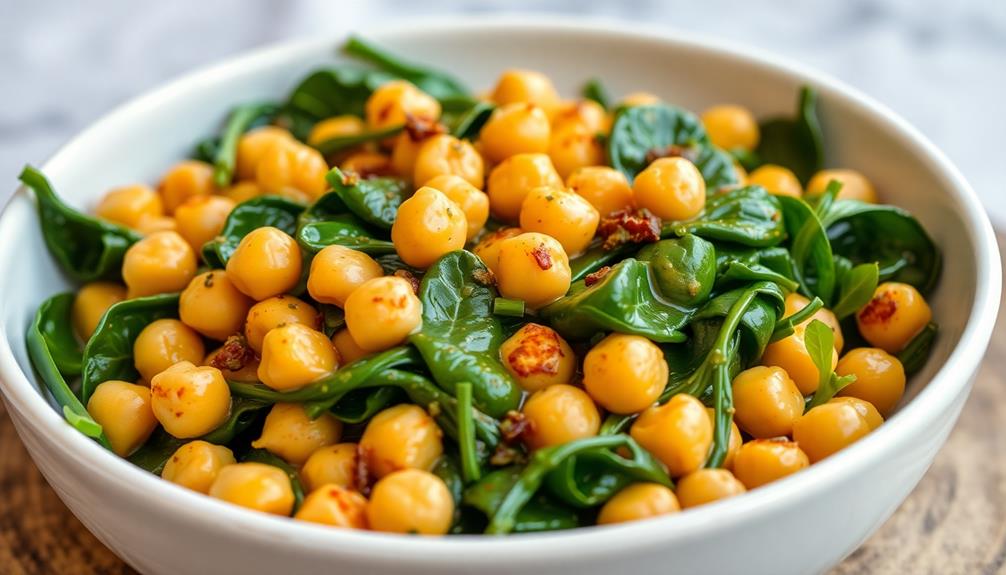 chickpea spinach dish recipe