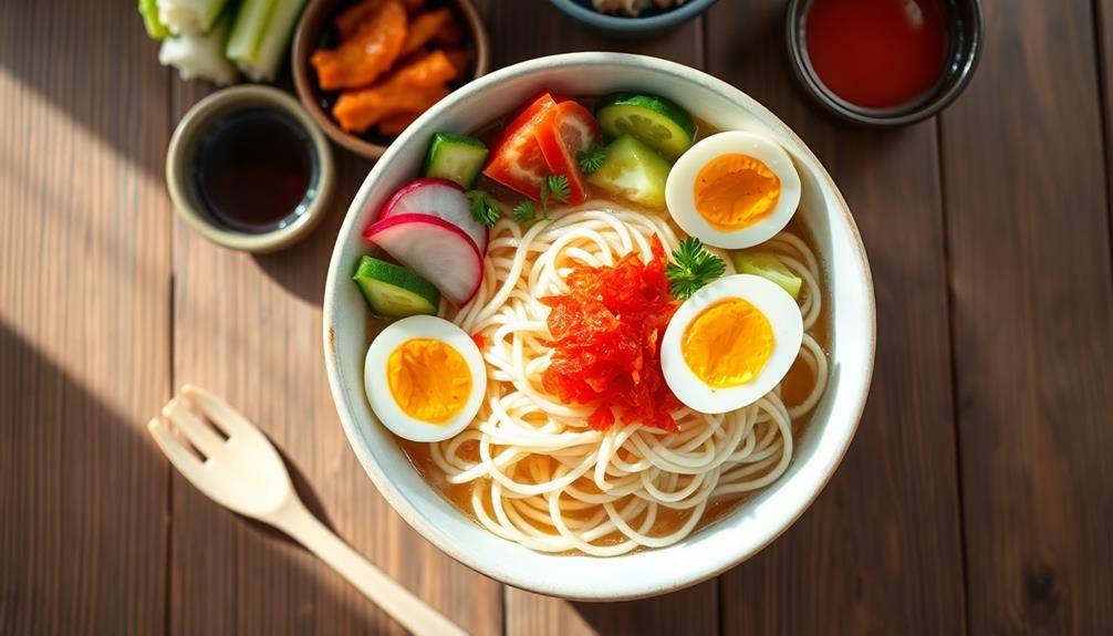 chilled asian noodle dish