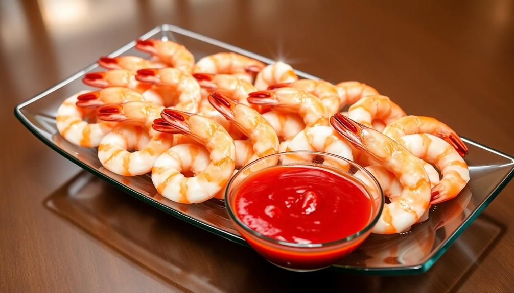chilled shrimp with sauce