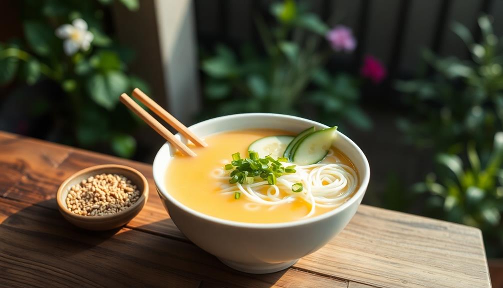 chilled soybean noodle dish