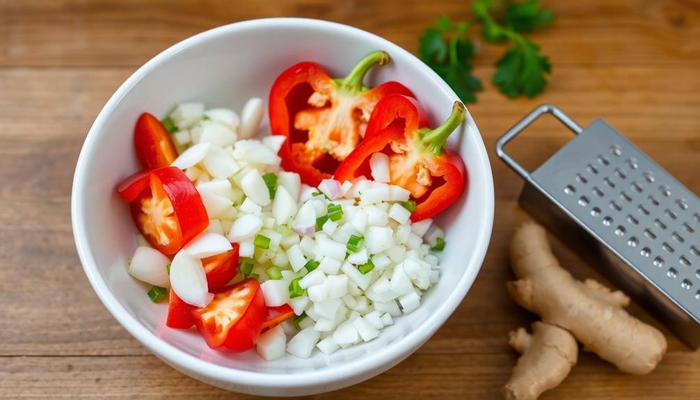 chop and gather ingredients