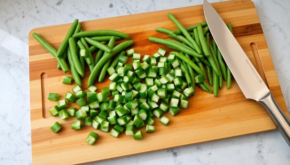 chop vegetables bite sized pieces