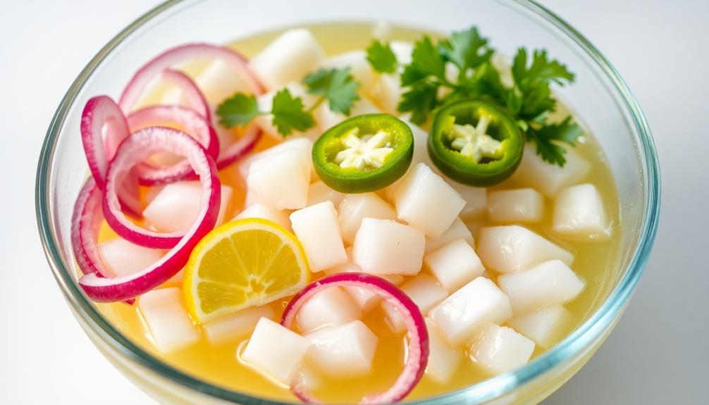 citrus marinated fish preparation