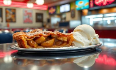 classic pie with ice cream