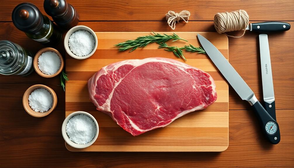 coarse salt seasoning step