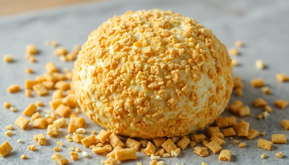 coat ball with crackers