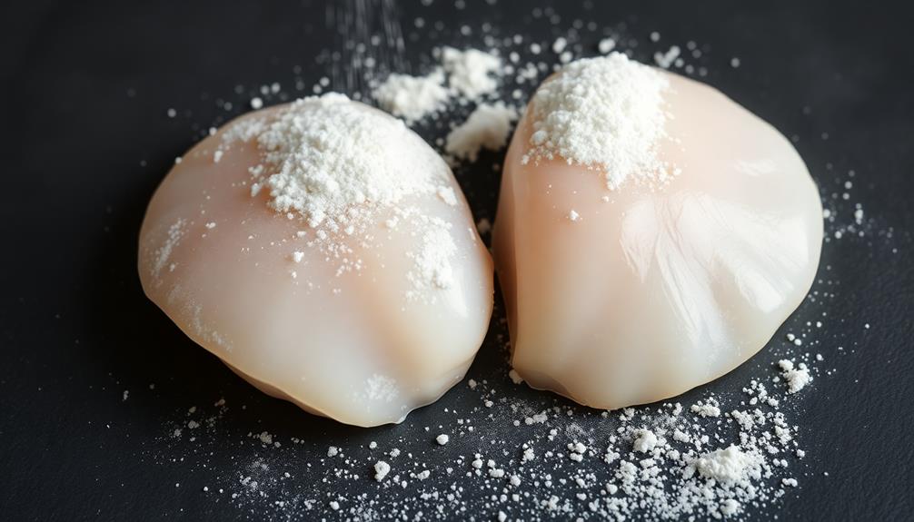 coat fish in flour