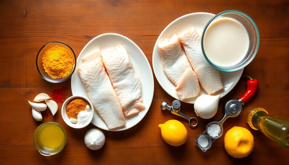 coat fish with cornmeal