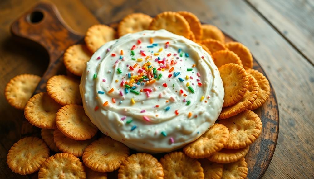 colorful cake batter dip