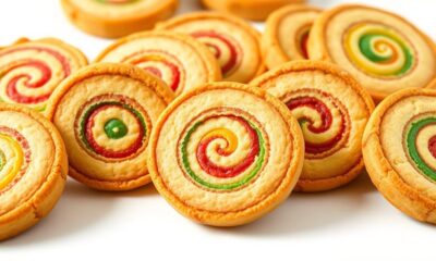 colorful swirled cookie treats