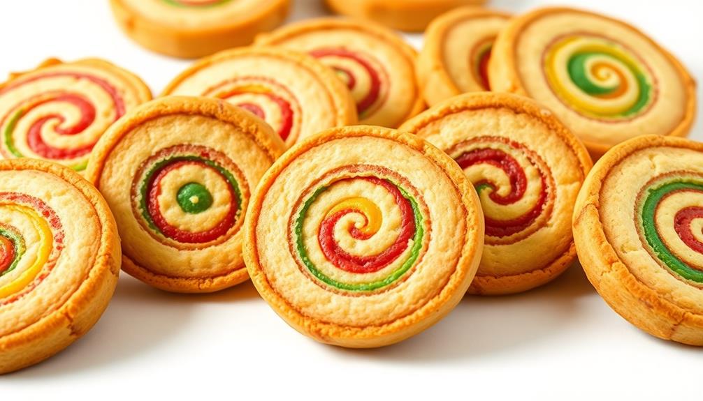 colorful swirled cookie treats