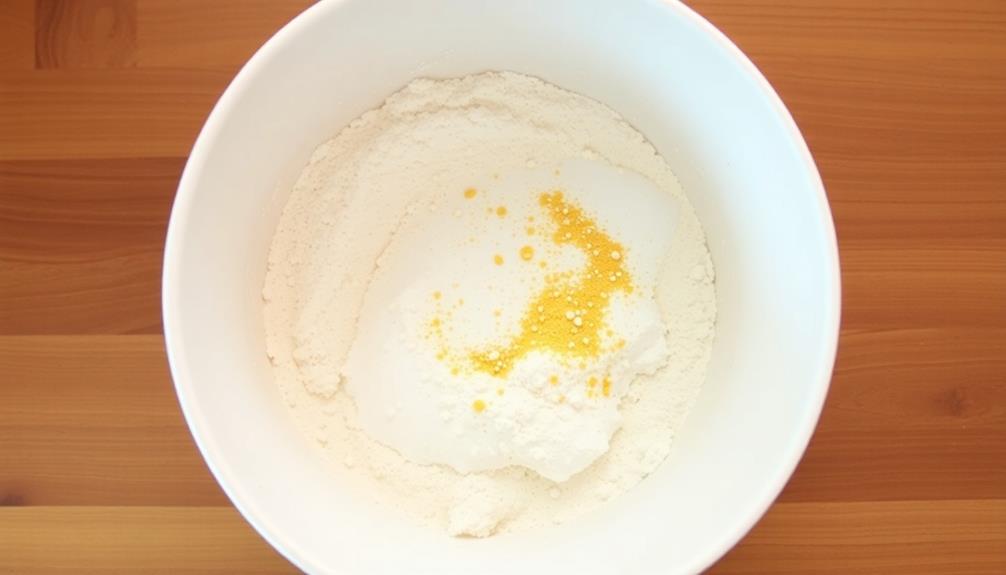 combine dry ingredients thoroughly