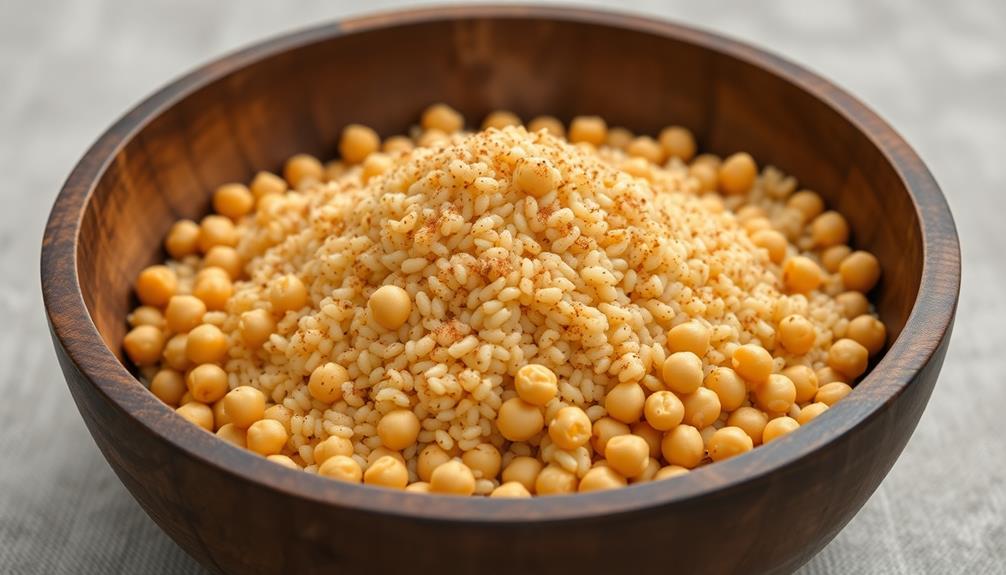 combine moghrabieh with chickpeas