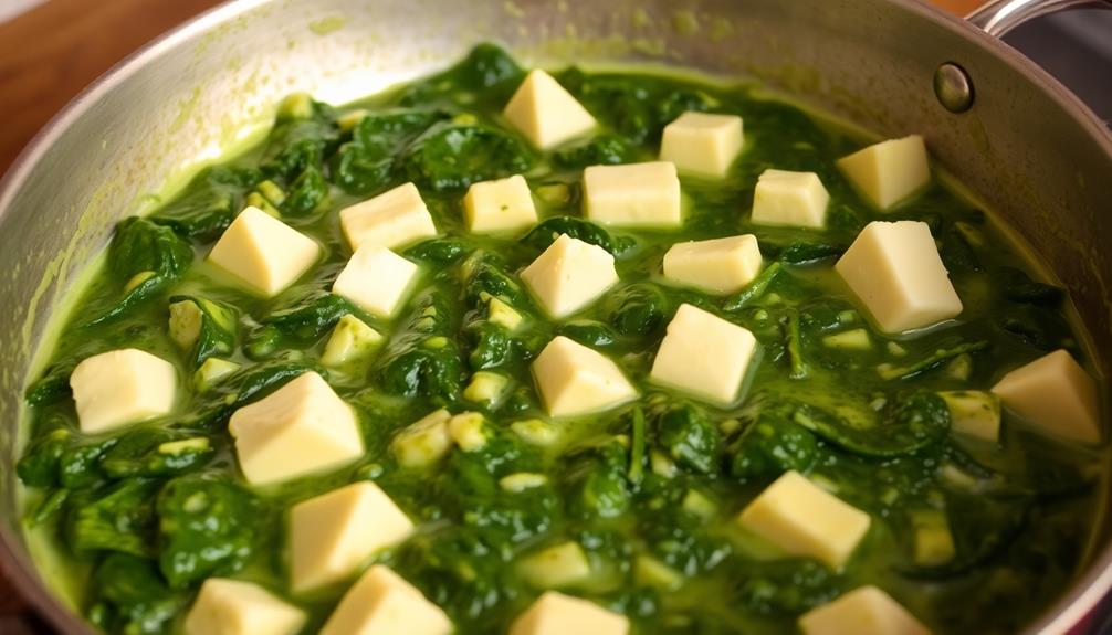 combine paneer with spinach