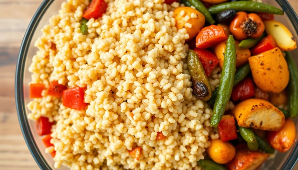 combine quinoa with vegetables