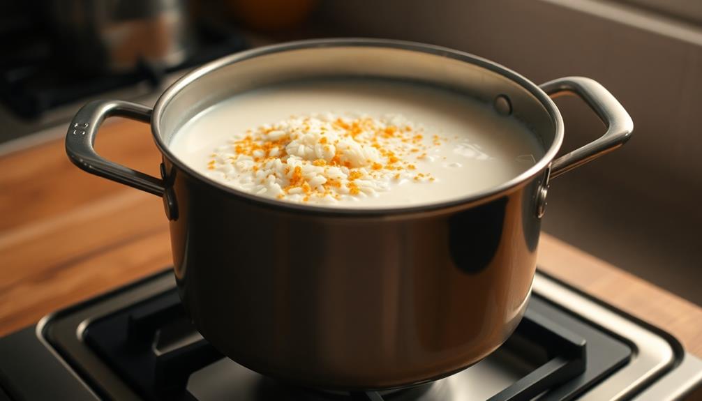 combine rice water cinnamon