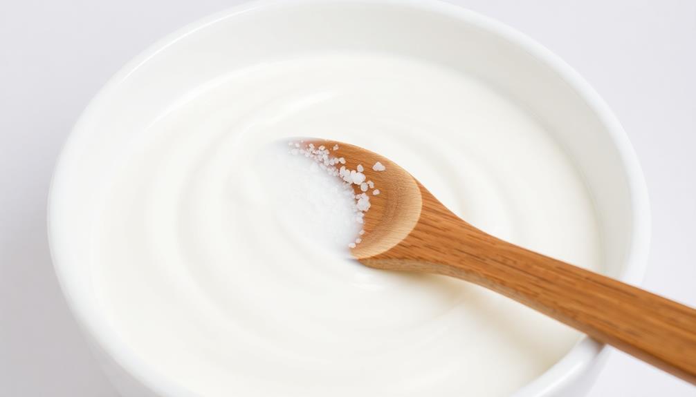 combine yogurt with salt