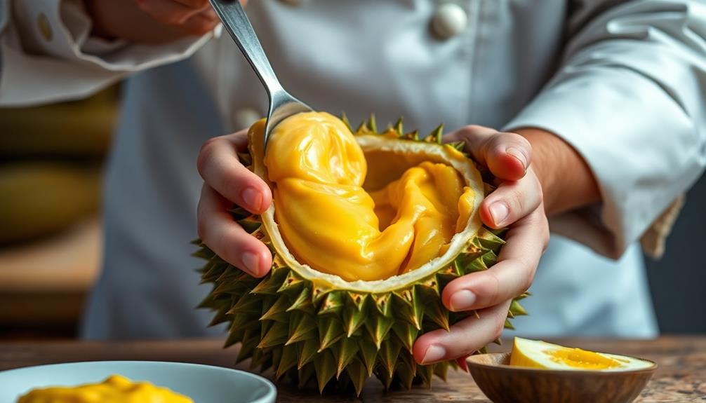 cook durian flesh step