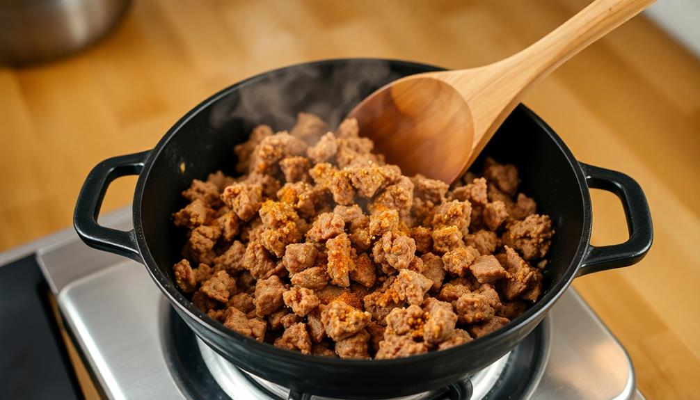 cook ground beef step