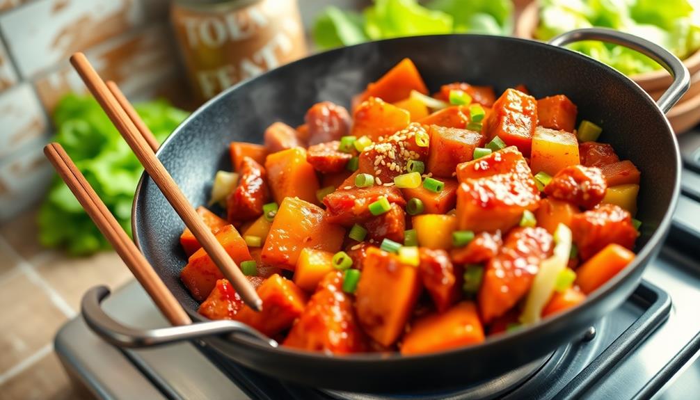 cook thoroughly by stir frying