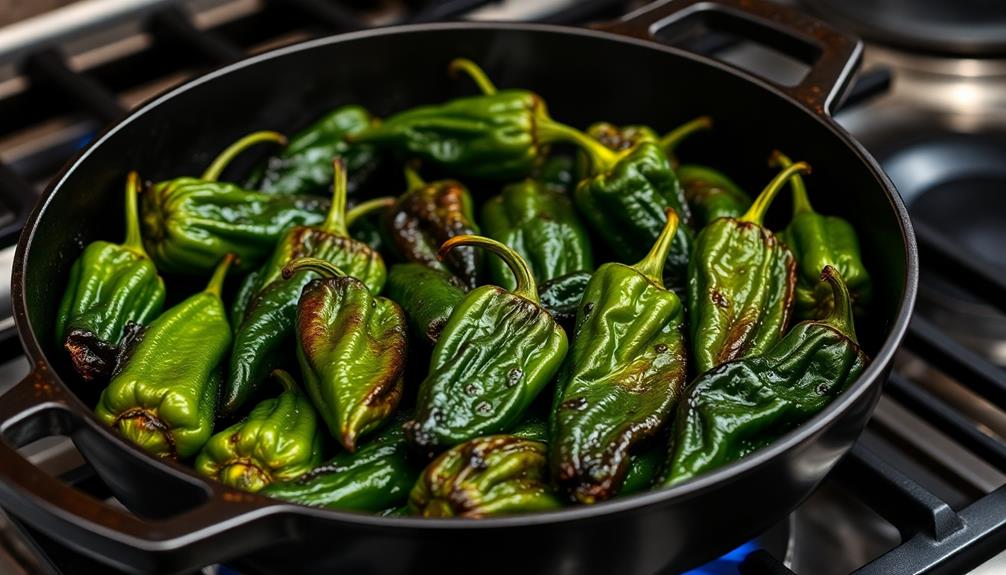 cook until blistered stage