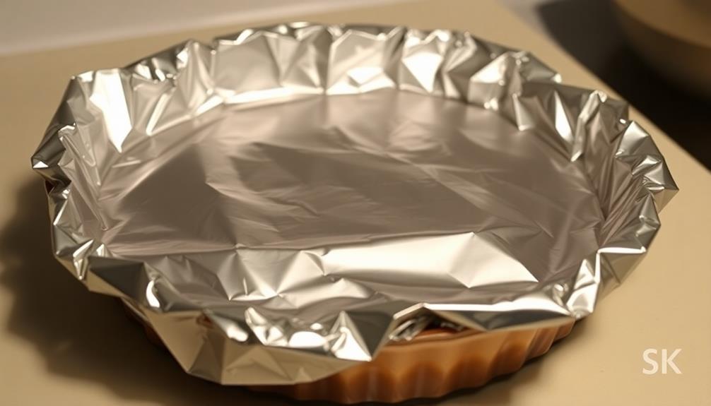 cover dish with foil