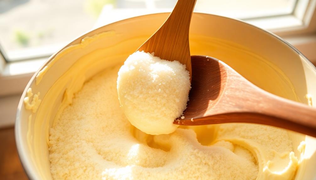 cream butter and sugar